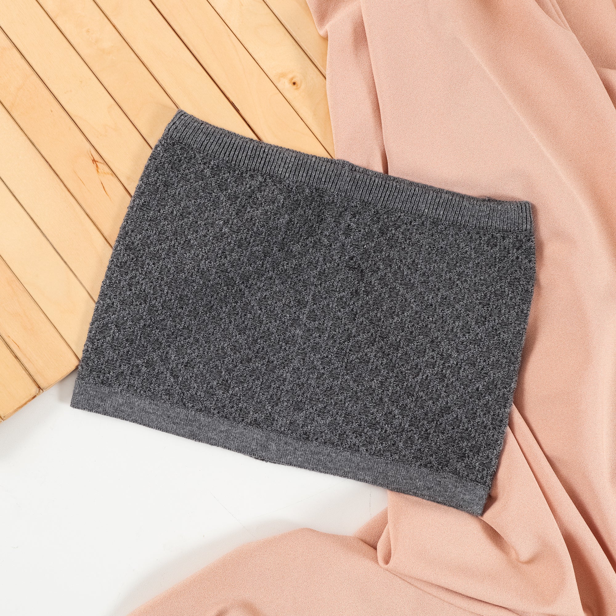 Nalure Naila - Crop Top Kemben Rajut | Tank Top Variasi Grey | Tank top wanita