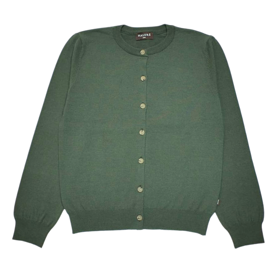 Nalure Vinna Cardigan Wanita | Cardigan Basic Soft | Long Sleeve Crewneck