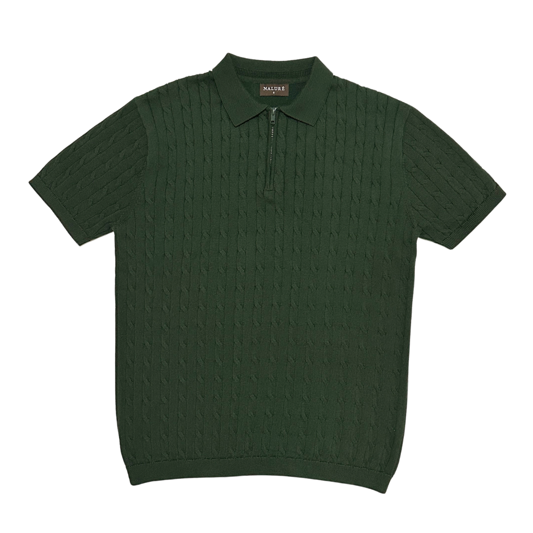 Nalure Mateo Polo Pria | Atasan Rajut | Cable Knit