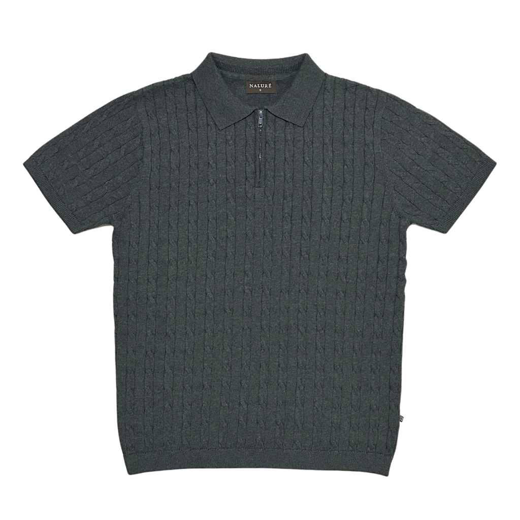 Nalure Mateo Polo Pria | Atasan Rajut | Cable Knit