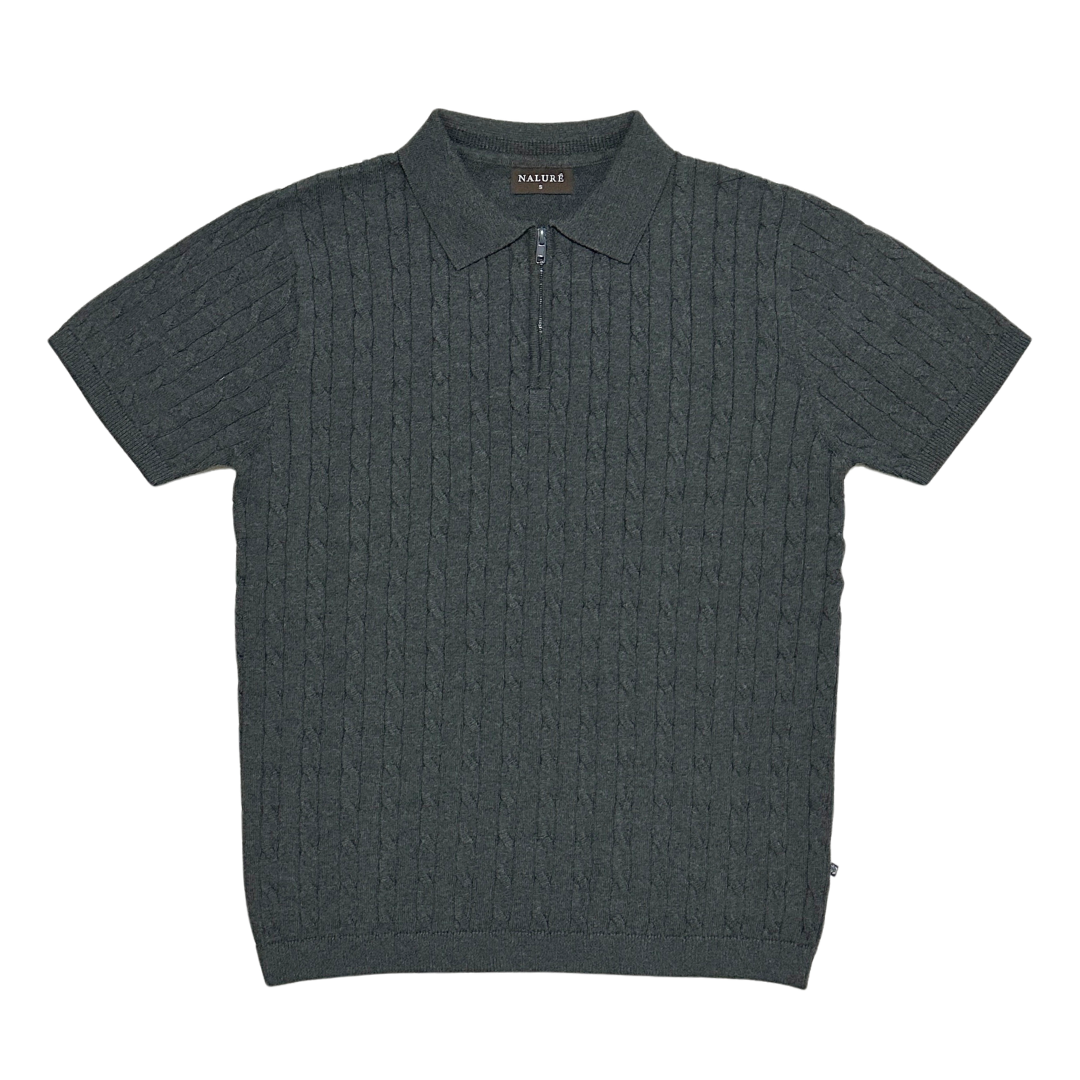Nalure Mateo Polo Pria | Atasan Rajut | Cable Knit