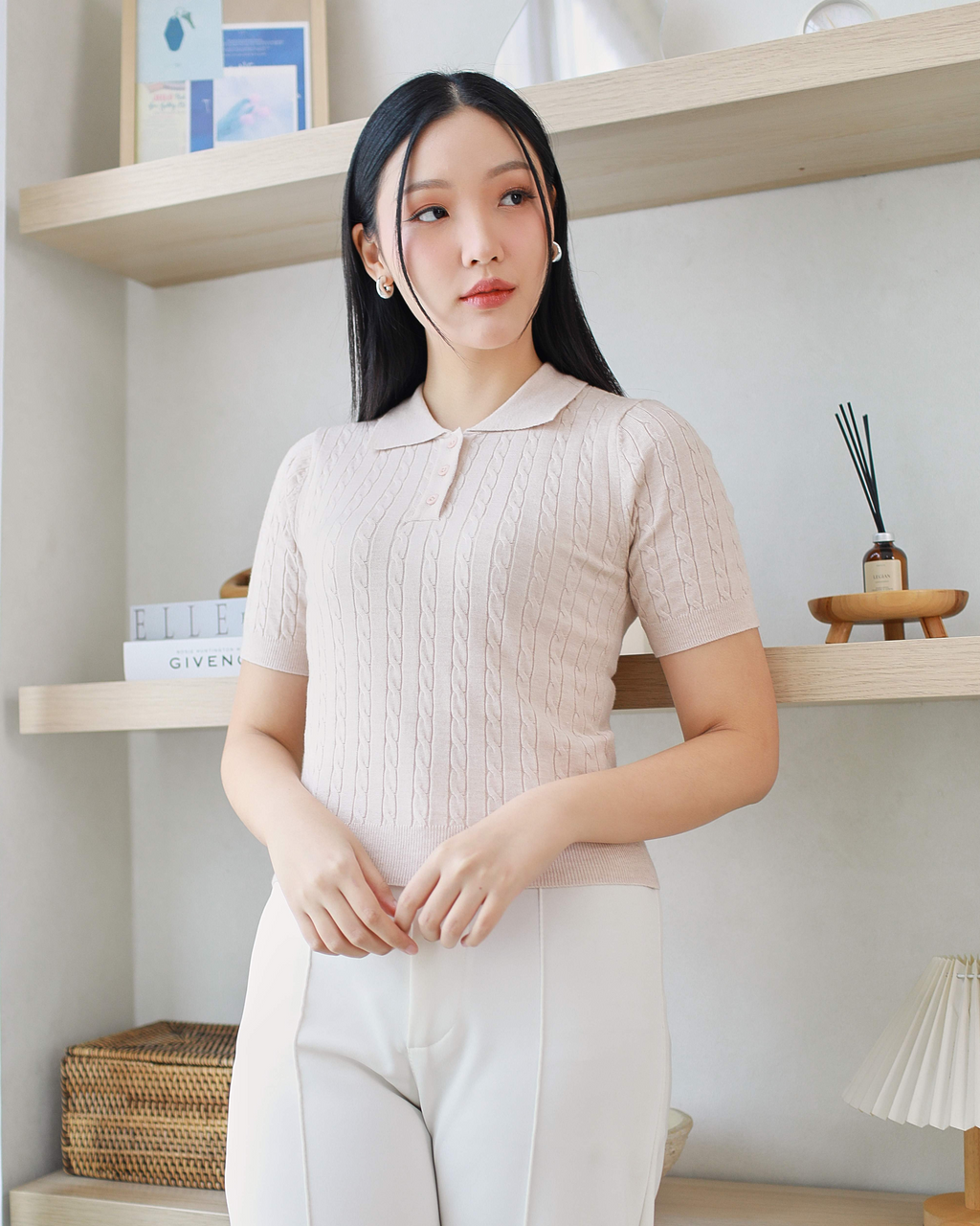 Nalure Women’s Cable Knit Polo