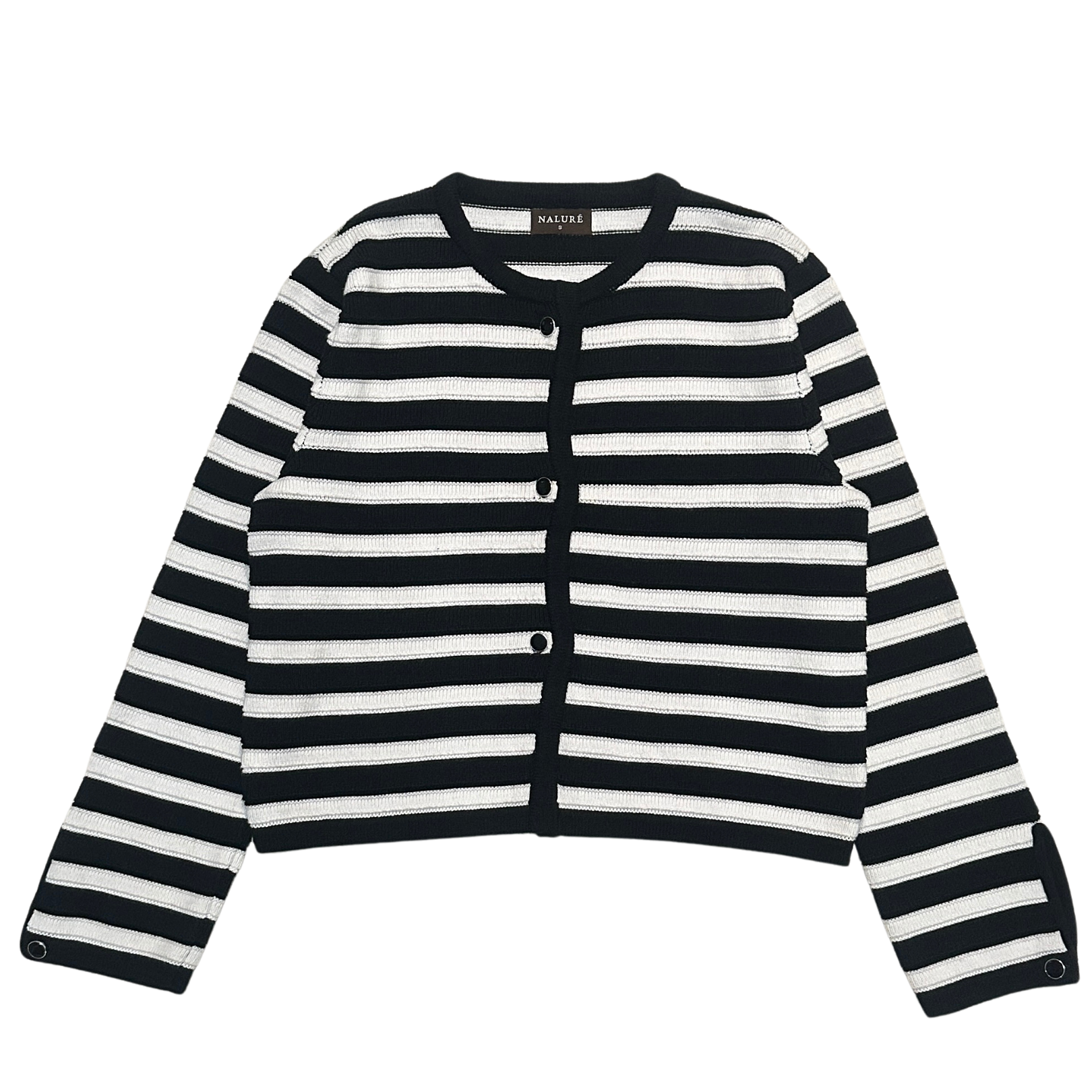 Nalure Tessa Cardigan Wanita | Cardigan Rajut | Stripe Long Sleeve