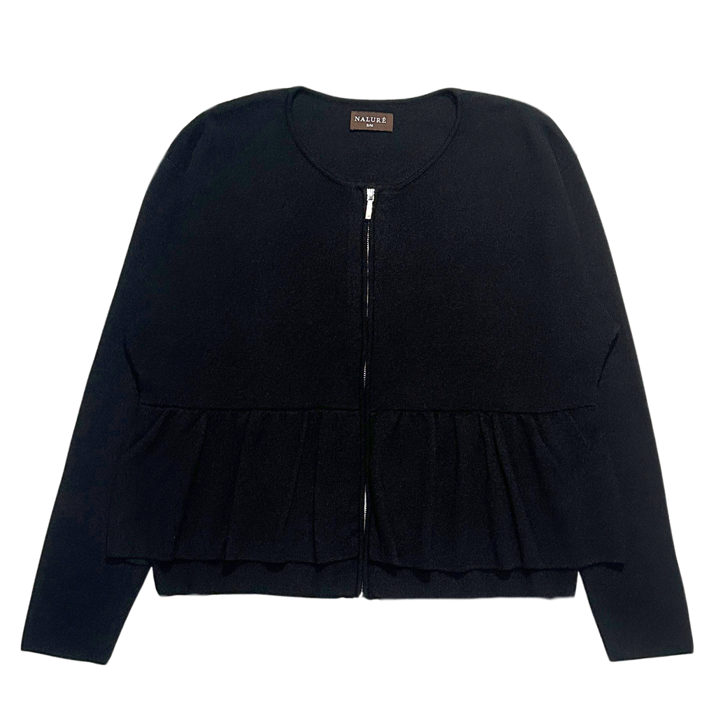 Nalure Leony Cardigan Wanita | Cardigan Zipper | Korean Style Long Sleeve