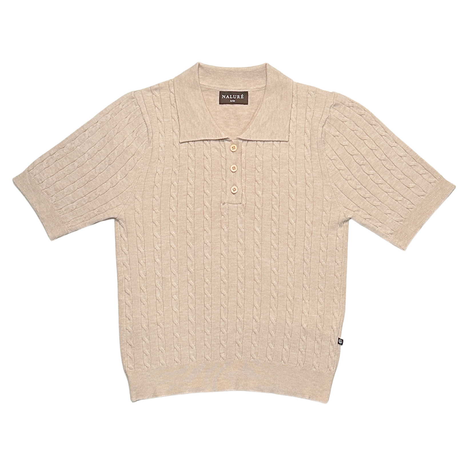 Nalure Bella Polo Shirt Wanita | Atasan Knit | Cable