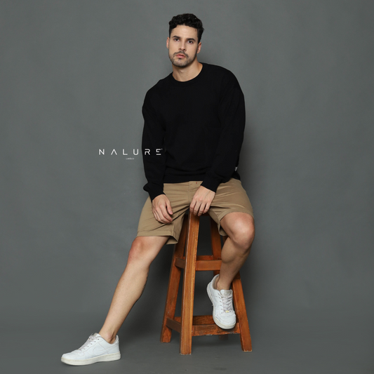 Nalure Lucio Men Crew Neck Pocket Knitt | Atasan baju pria bahan rajut tebal saku leher bulat