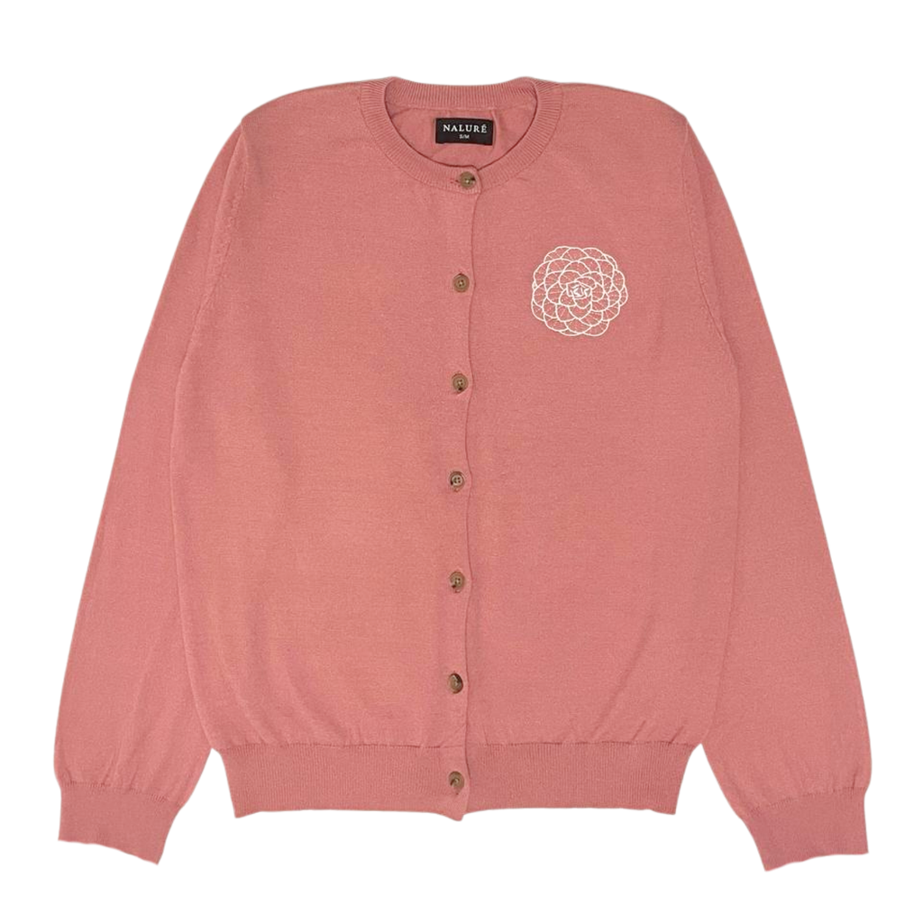 Nalure Camellia Cardigan Wanita | Cardigan Bunga | Knitwear Korean Style