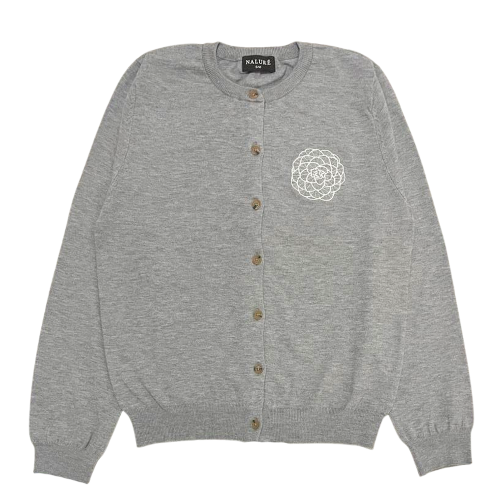 Nalure Camellia Cardigan Wanita | Cardigan Bunga | Knitwear Korean Style