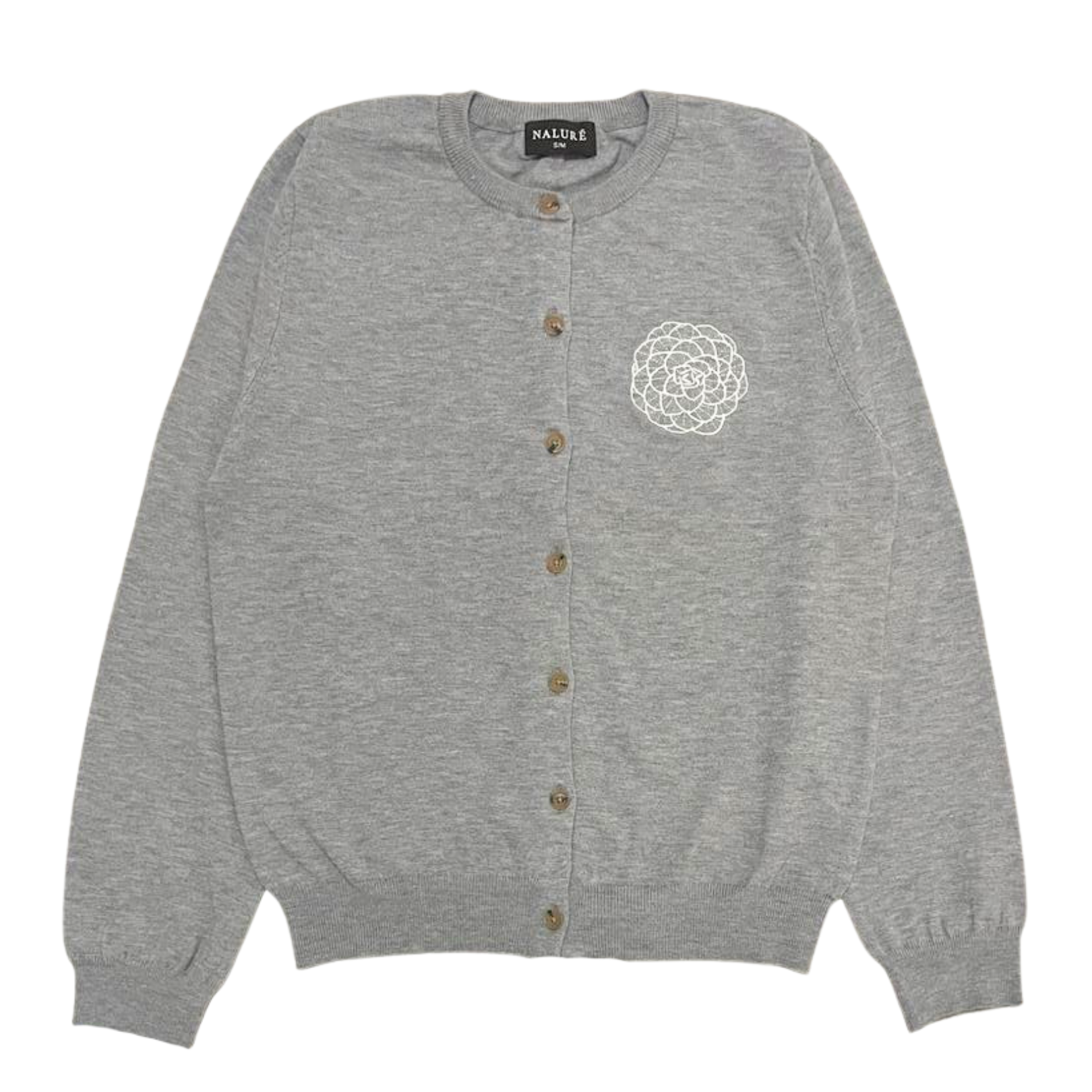 Nalure Camellia Cardigan Wanita | Cardigan Bunga | Knitwear Korean Style