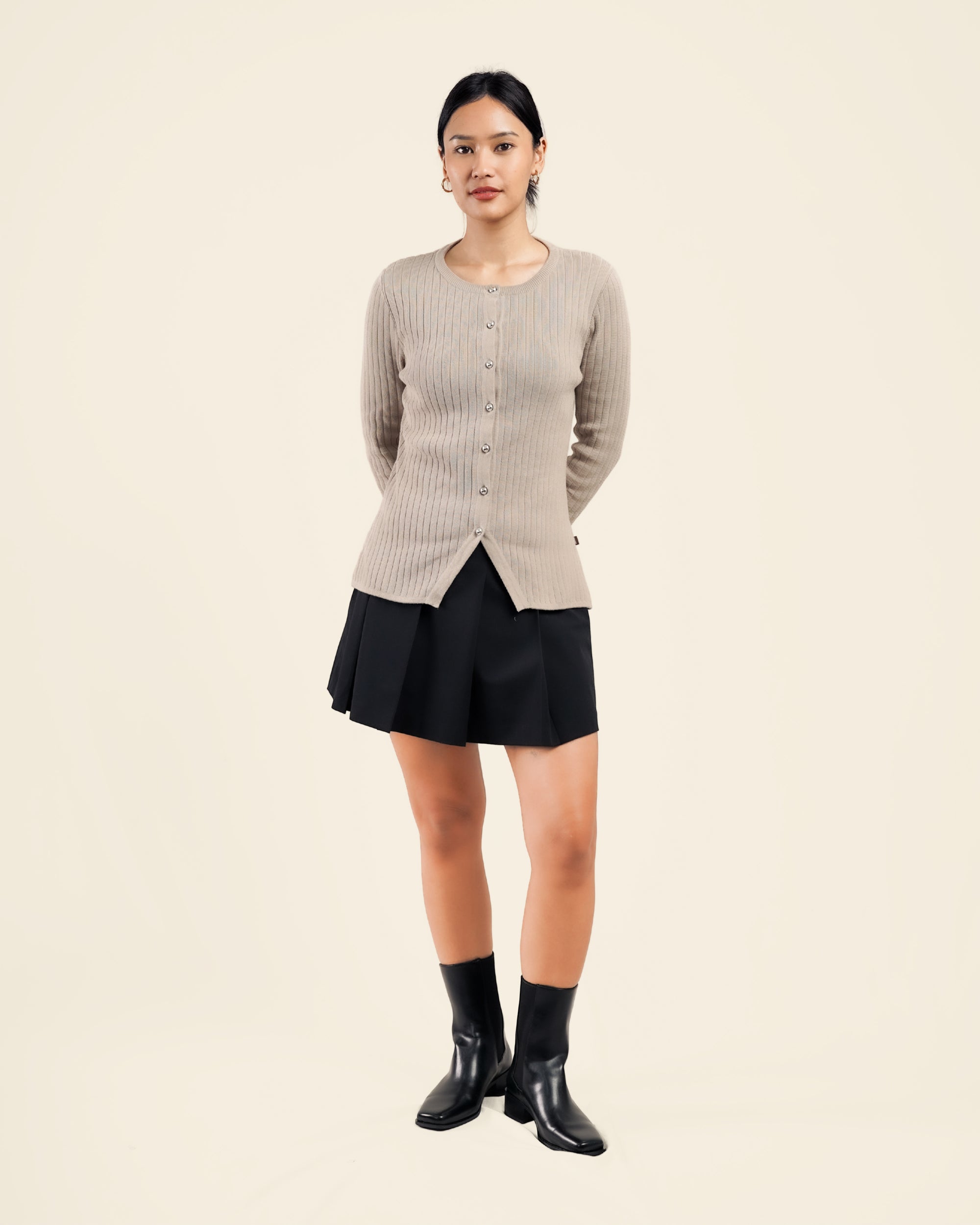 Nalure Diana Cardigan Wanita | Basic Knit Cardigan | Long Sleeve