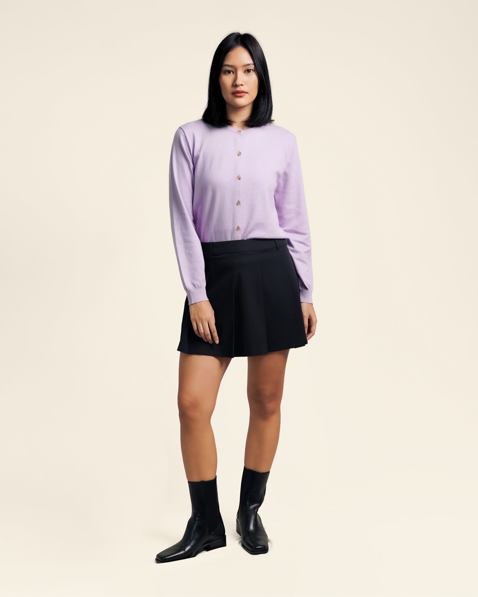 Nalure Vinna Cardigan Wanita | Cardigan Basic Soft | Long Sleeve Crewneck