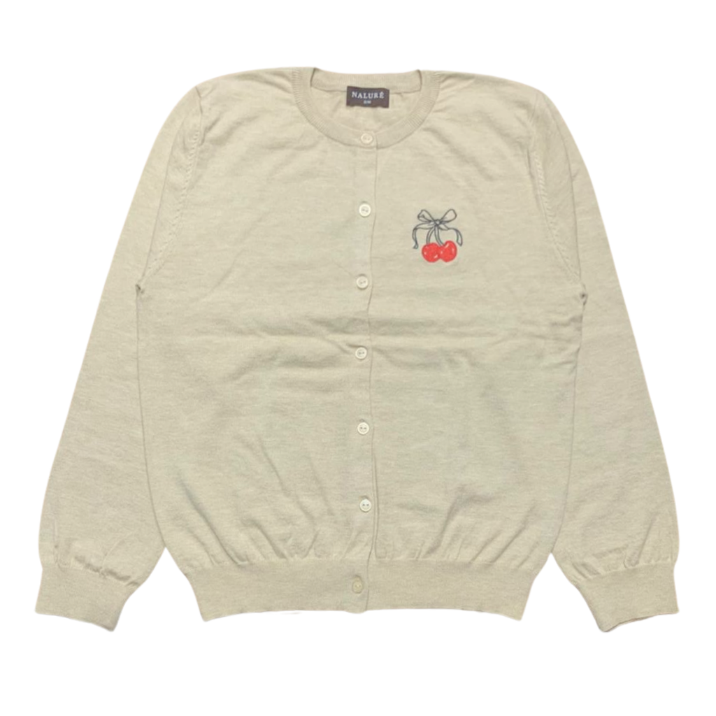 Nalure Cherry Cardigan | Cardigan Rajut | Long Sleeve Crewneck