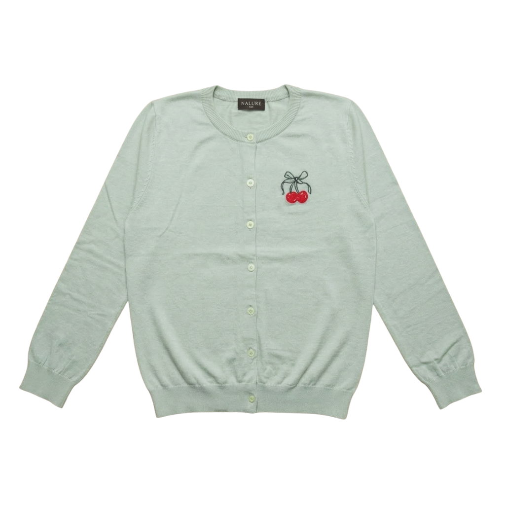 Nalure Cherry Cardigan | Cardigan Rajut | Long Sleeve Crewneck