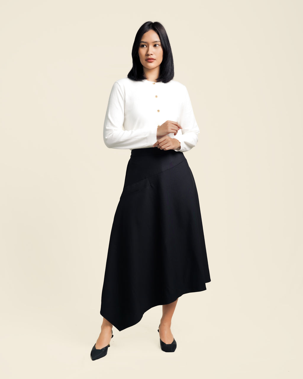 Nalure Vinna Cardigan Wanita | Cardigan Basic Soft | Long Sleeve Crewneck