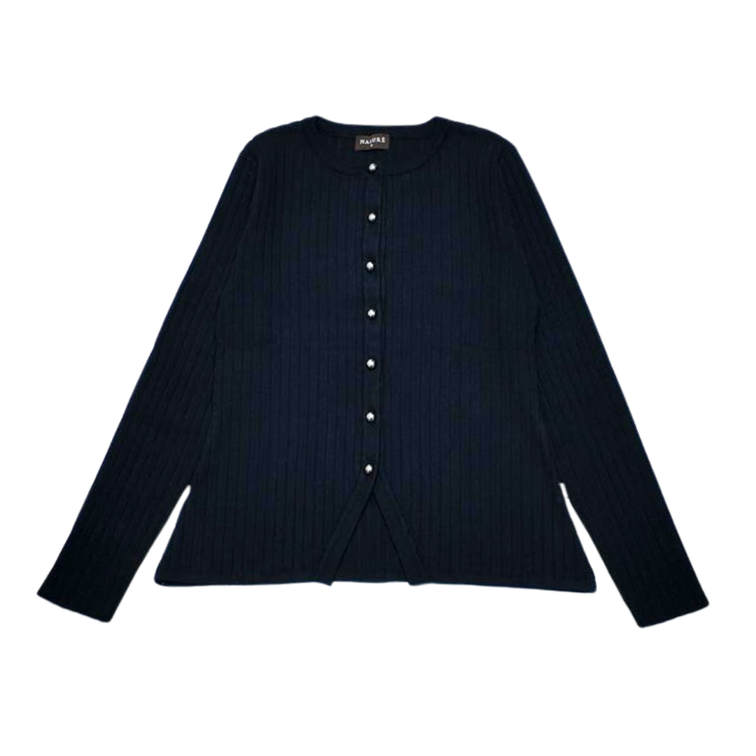 Nalure Diana Cardigan Wanita | Basic Knit Cardigan | Long Sleeve