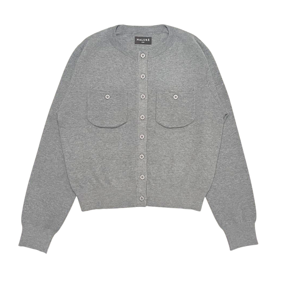 Nalure Caren Cardigan Wanita | Cardigan Basic | Korean Style Kantong Long Sleeve