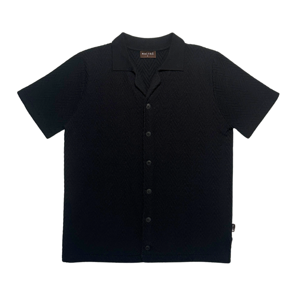Nalure Nolan Kemeja Pria | Kemeja Knit Pria | Katun Lengan Pendek Kerah