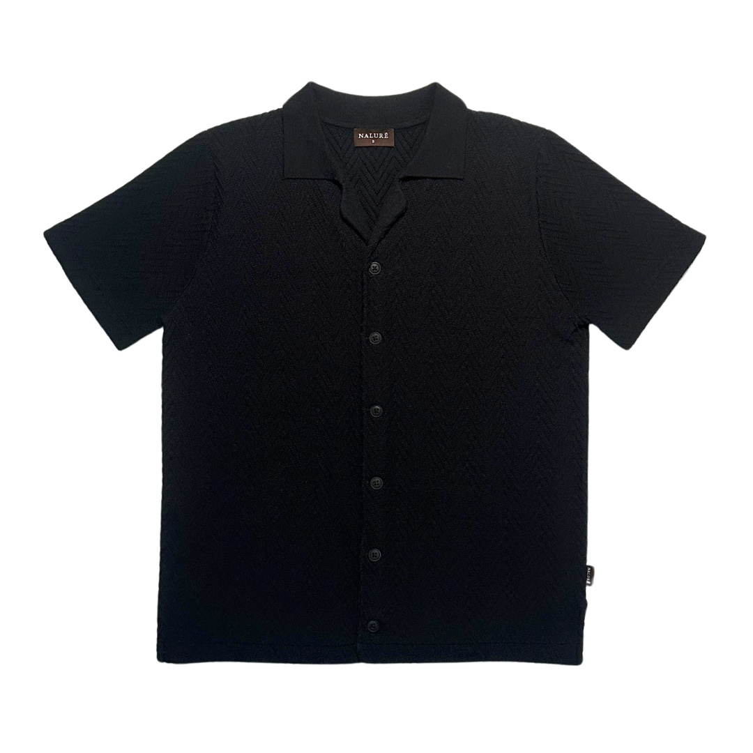 Nalure Nolan Kemeja Pria | Kemeja Knit Pria | Katun Lengan Pendek Kerah