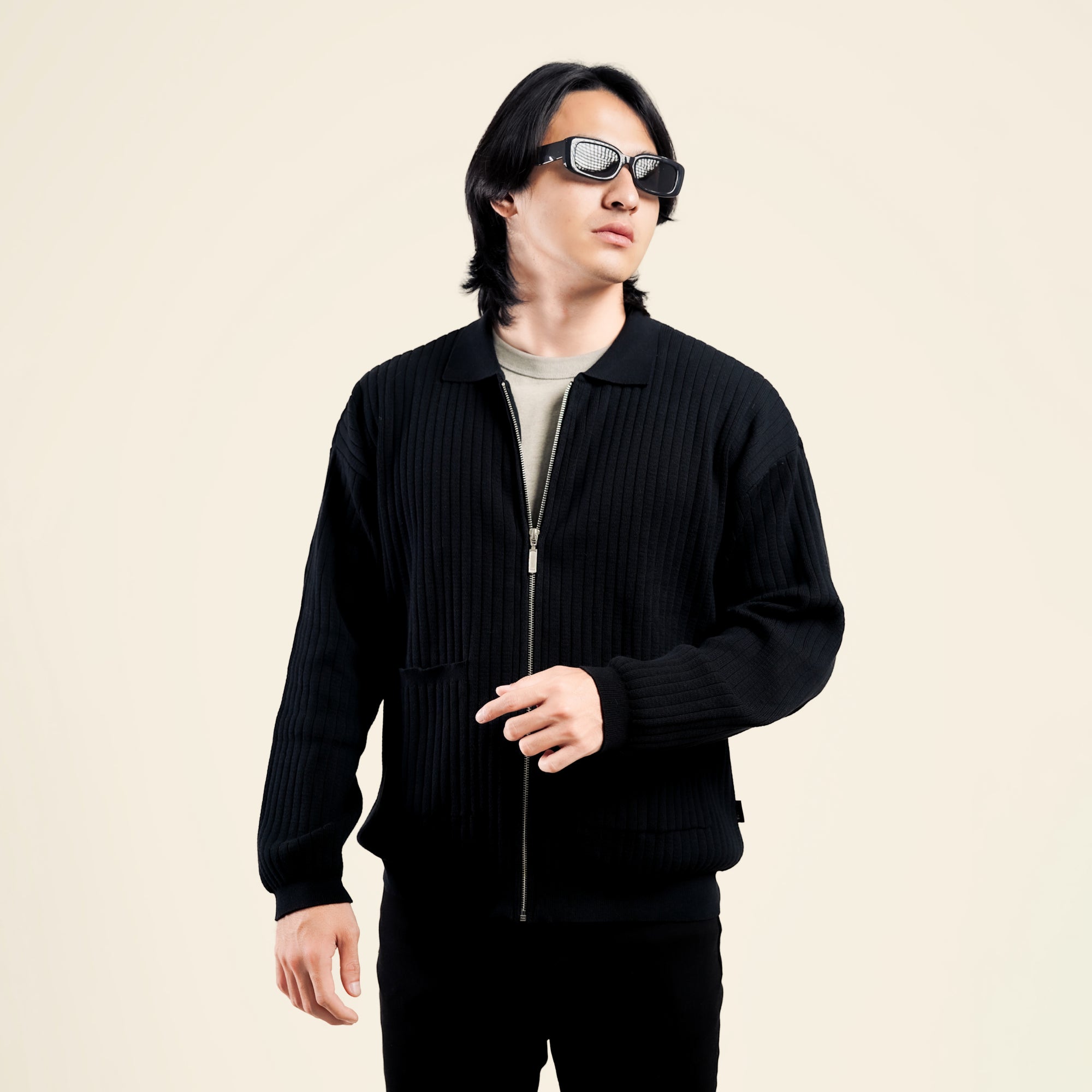 Nalure Jerry Jaket Pria | Jaket Rajut | Long Sleeve