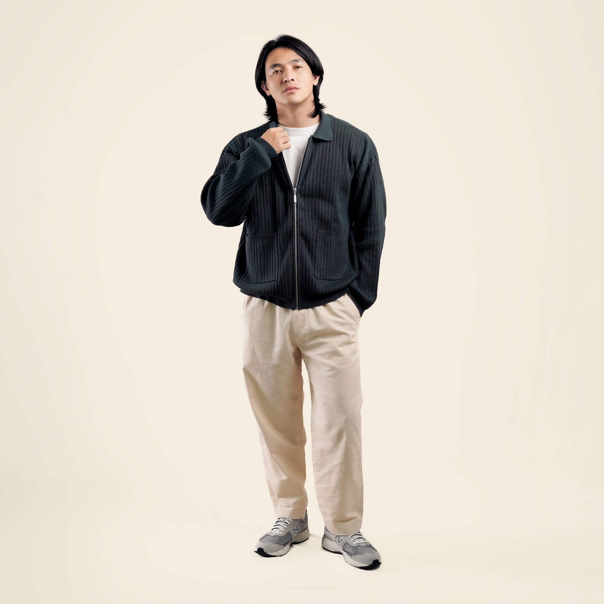 Nalure Jerry Jaket Pria | Jaket Rajut | Long Sleeve