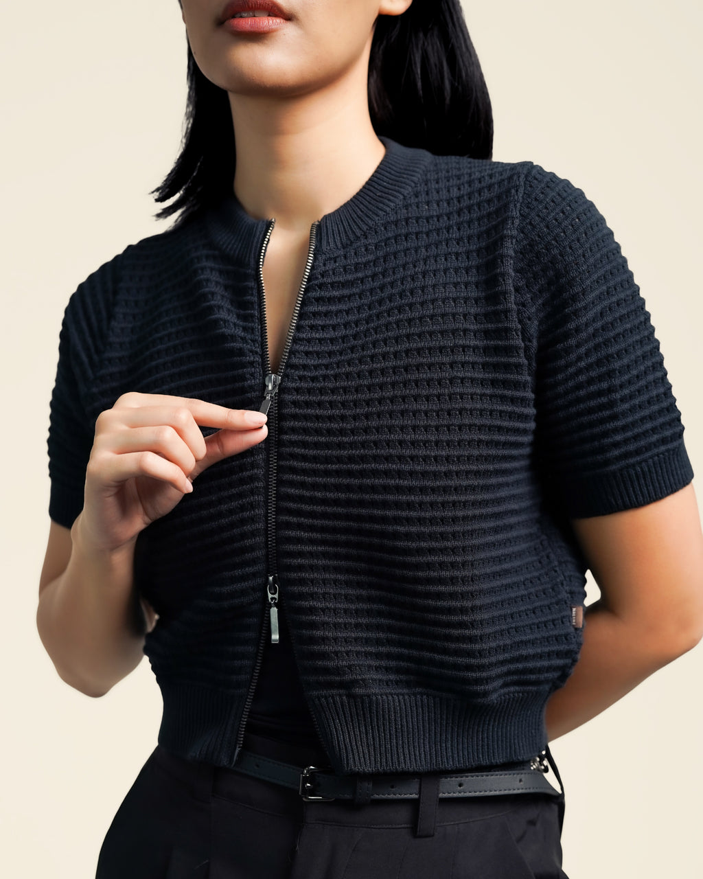 Nalure Tiffany Cardigan Wanita | Crop Top | Lengan Pendek
