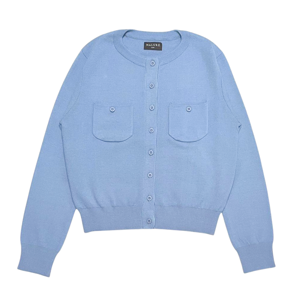 Nalure Caren Cardigan Wanita | Cardigan Basic | Korean Style Kantong Long Sleeve