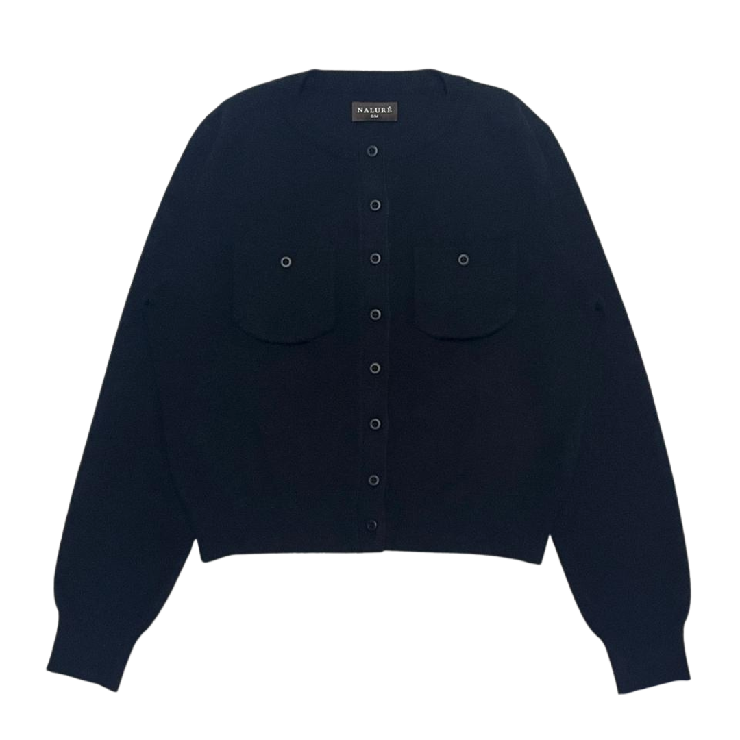 Nalure Caren Cardigan Wanita | Cardigan Basic | Korean Style Kantong Long Sleeve