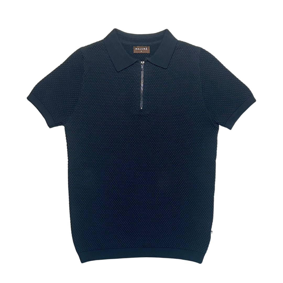 Nalure Axel Kaos Polo Pria | Knitwear Cowok | Polo Zipper
