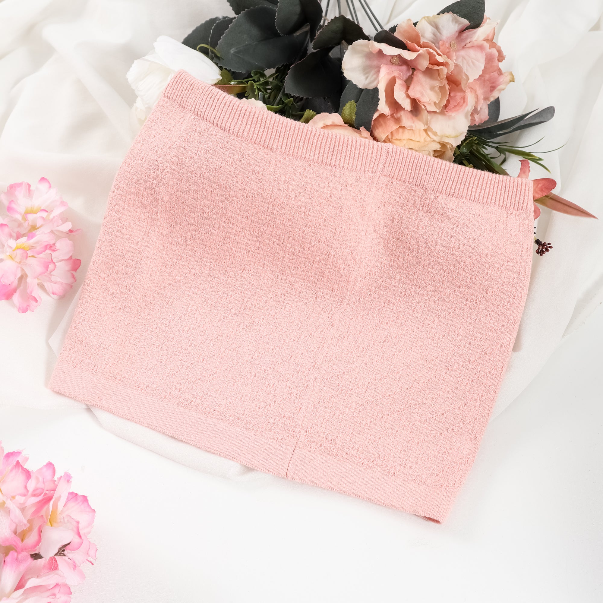 Nalure Naila - Crop Top Kemben Rajut | Tank Top Variasi Pink | Tank top wanita