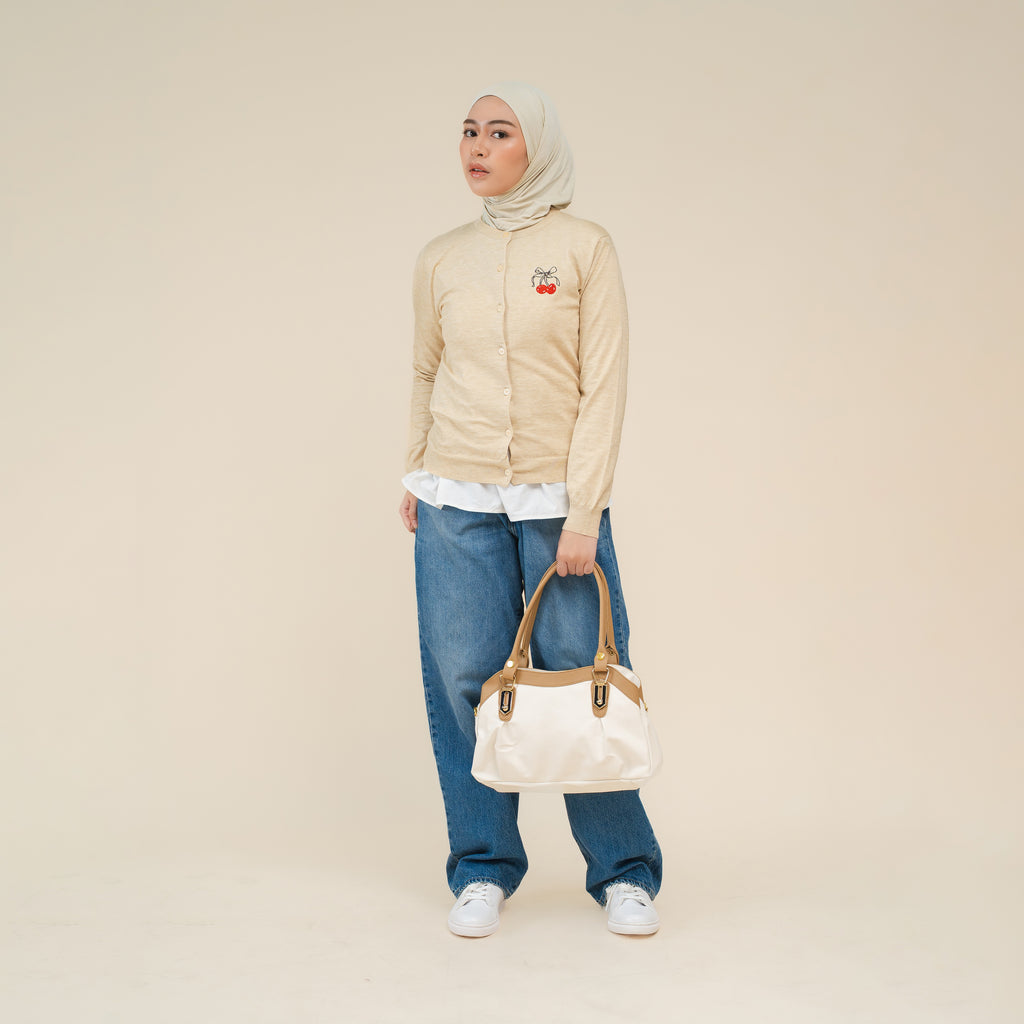 Nalure Cherry Cardigan | Cardigan Rajut | Long Sleeve Crewneck