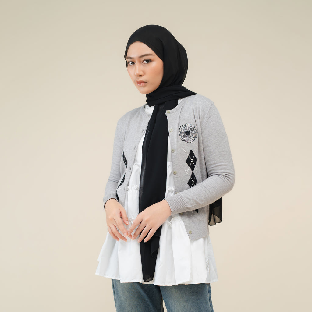 Nalure Heidy Cardigan | Cardigan Argyle | Knitwear Korean Style