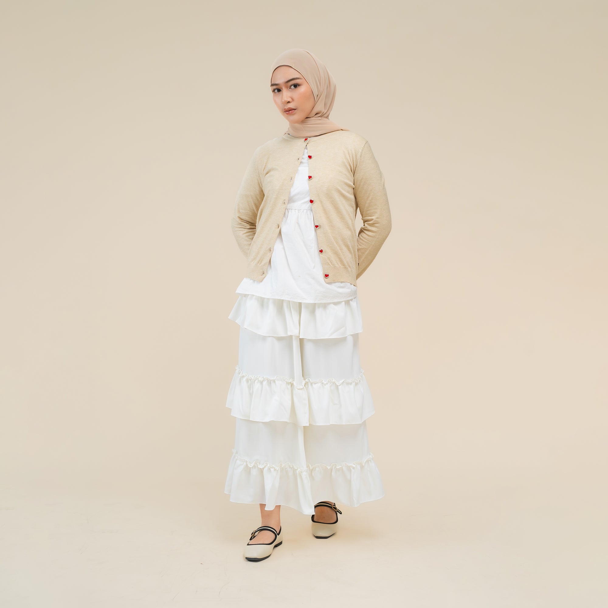 Nalure Marlyns Cardigan | Cardigan Hearts Button | Cardigan Long Sleeve Crewneck