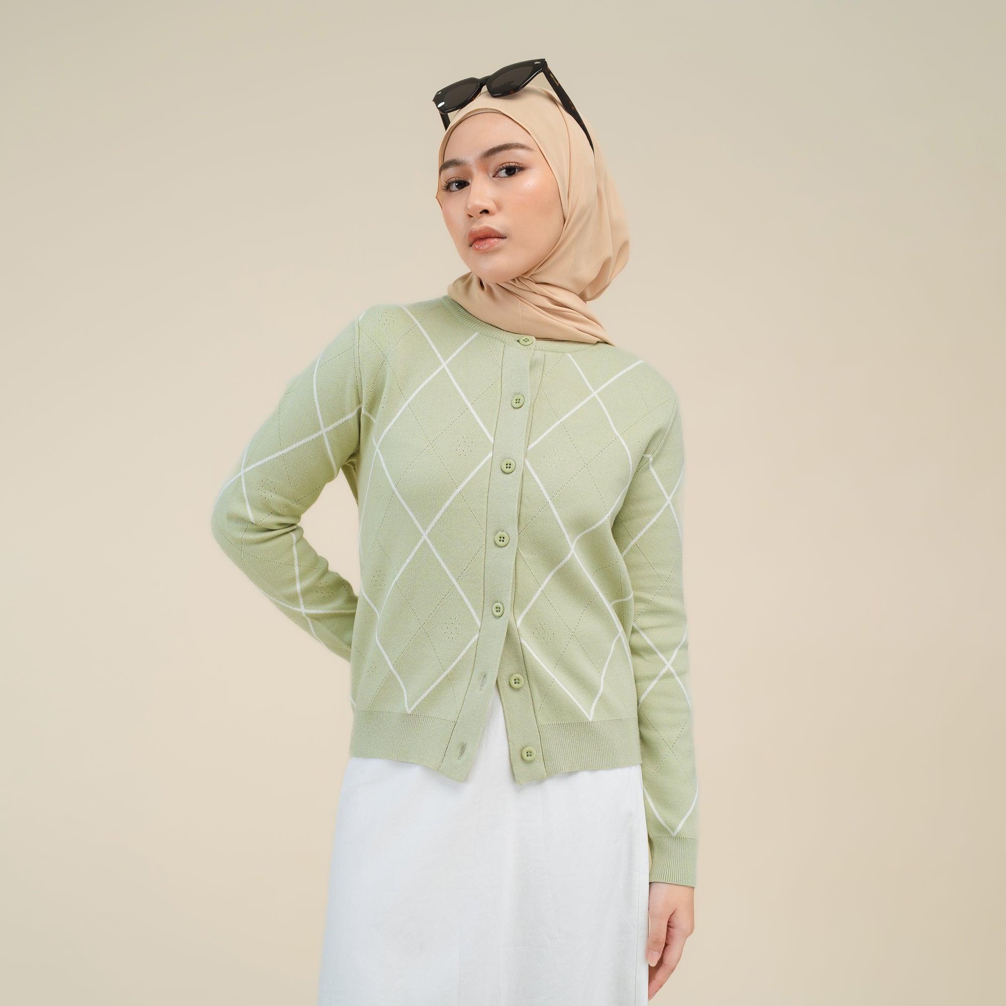 Nalure Silvia Cardigan | Cardigan Rajut | Cardigan Long Sleeve Crewneck