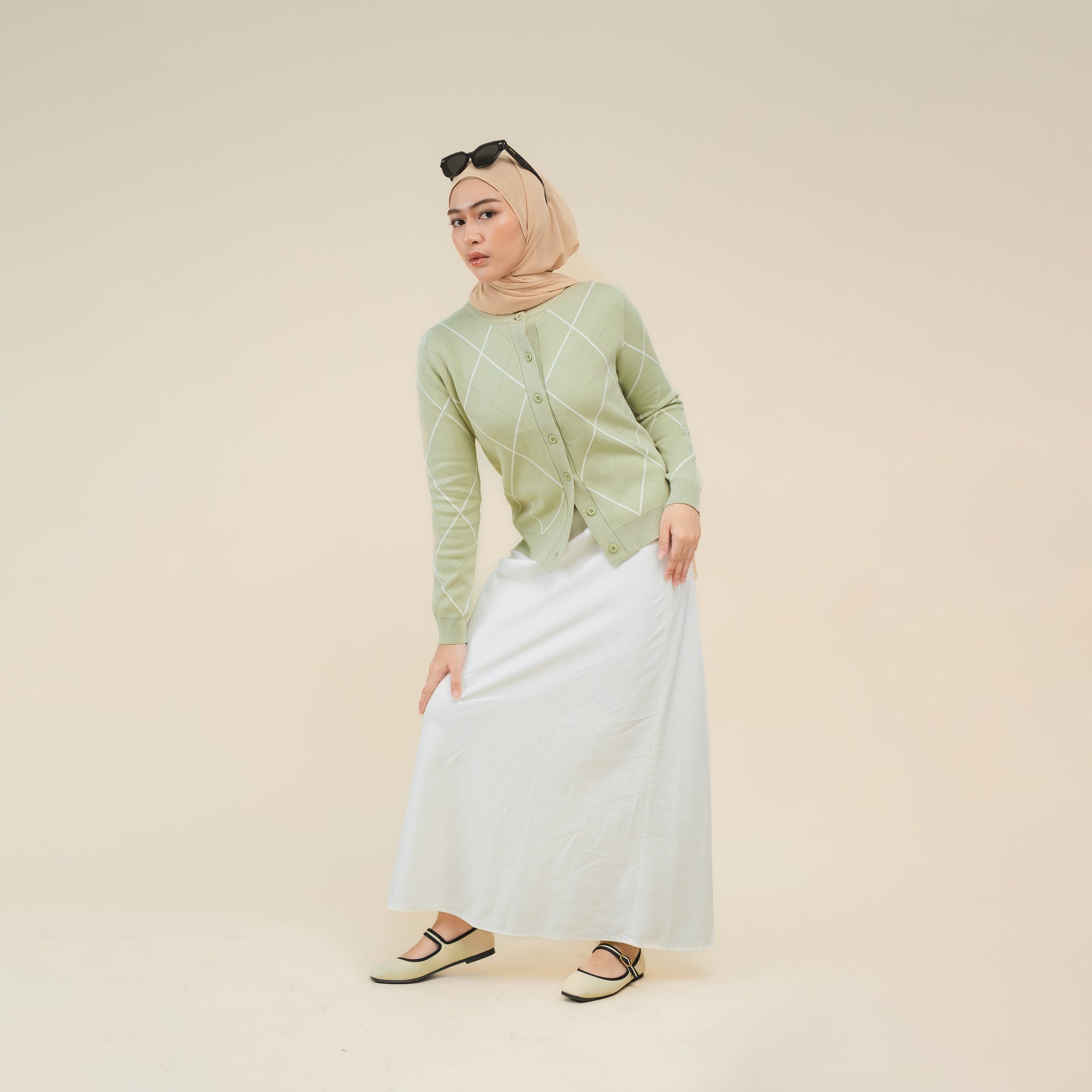 Nalure Silvia Cardigan | Cardigan Rajut | Cardigan Long Sleeve Crewneck
