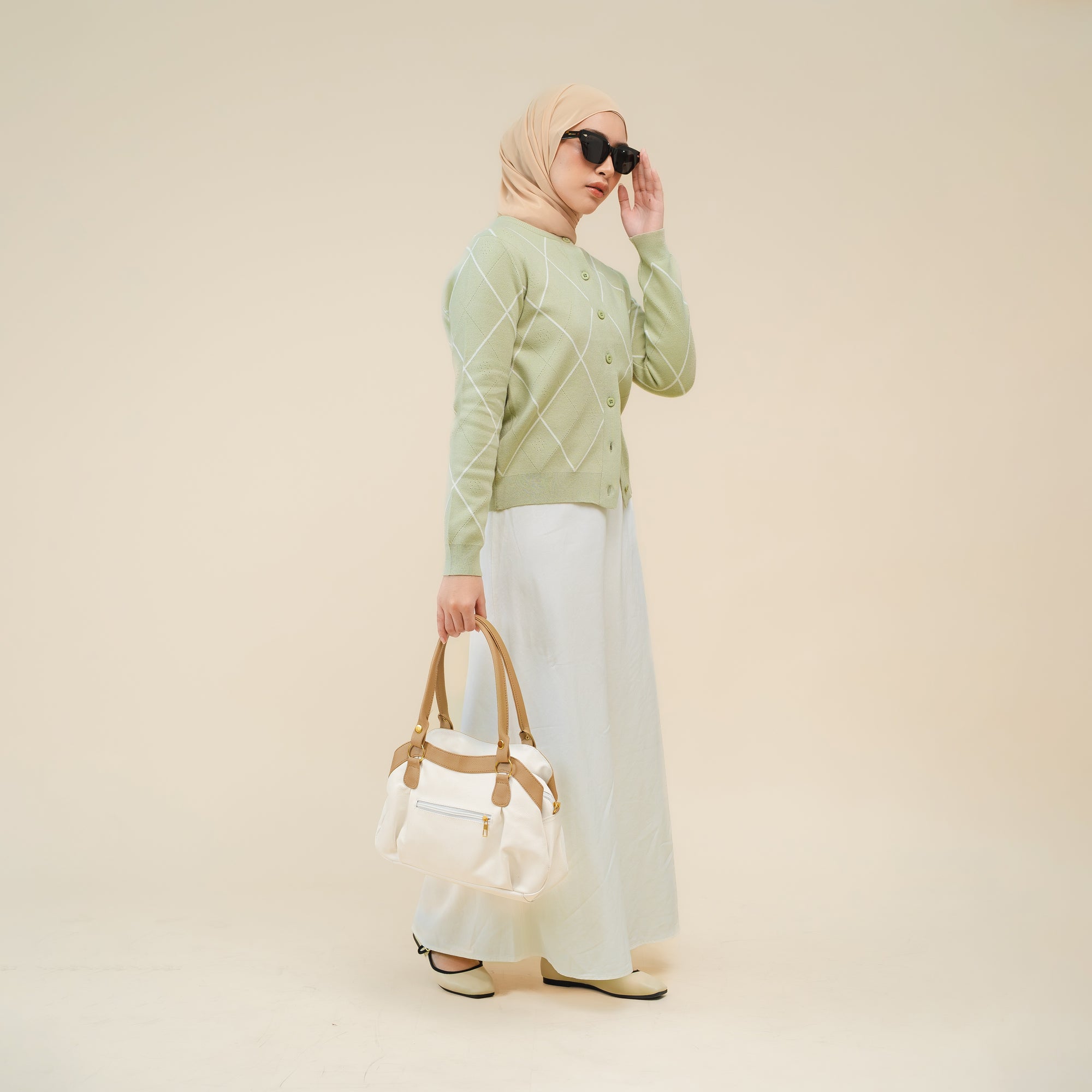 Nalure Silvia Cardigan | Cardigan Rajut | Cardigan Long Sleeve Crewneck