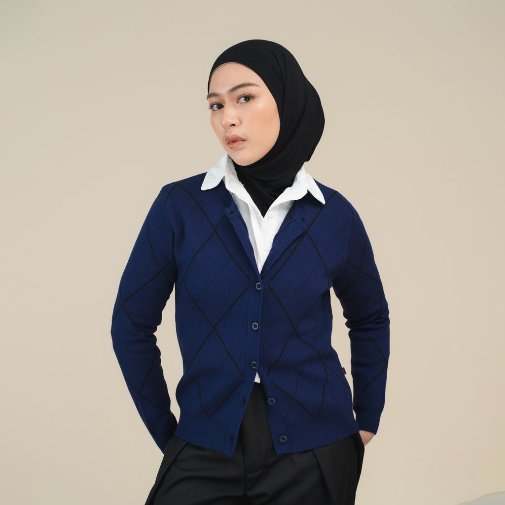 Nalure Silvia Cardigan | Cardigan Rajut | Cardigan Long Sleeve Crewneck