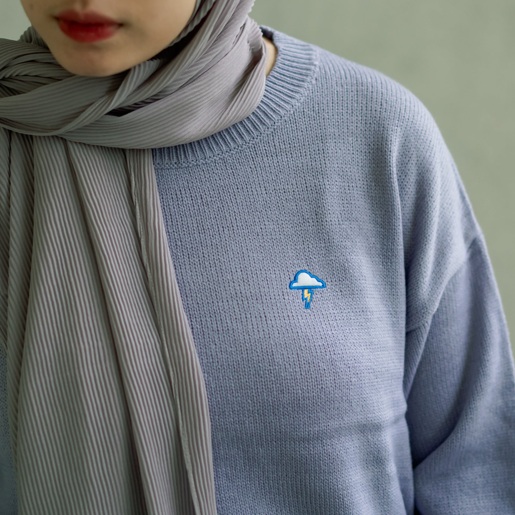Nalure Single Color Sweater Knitt Ladies
