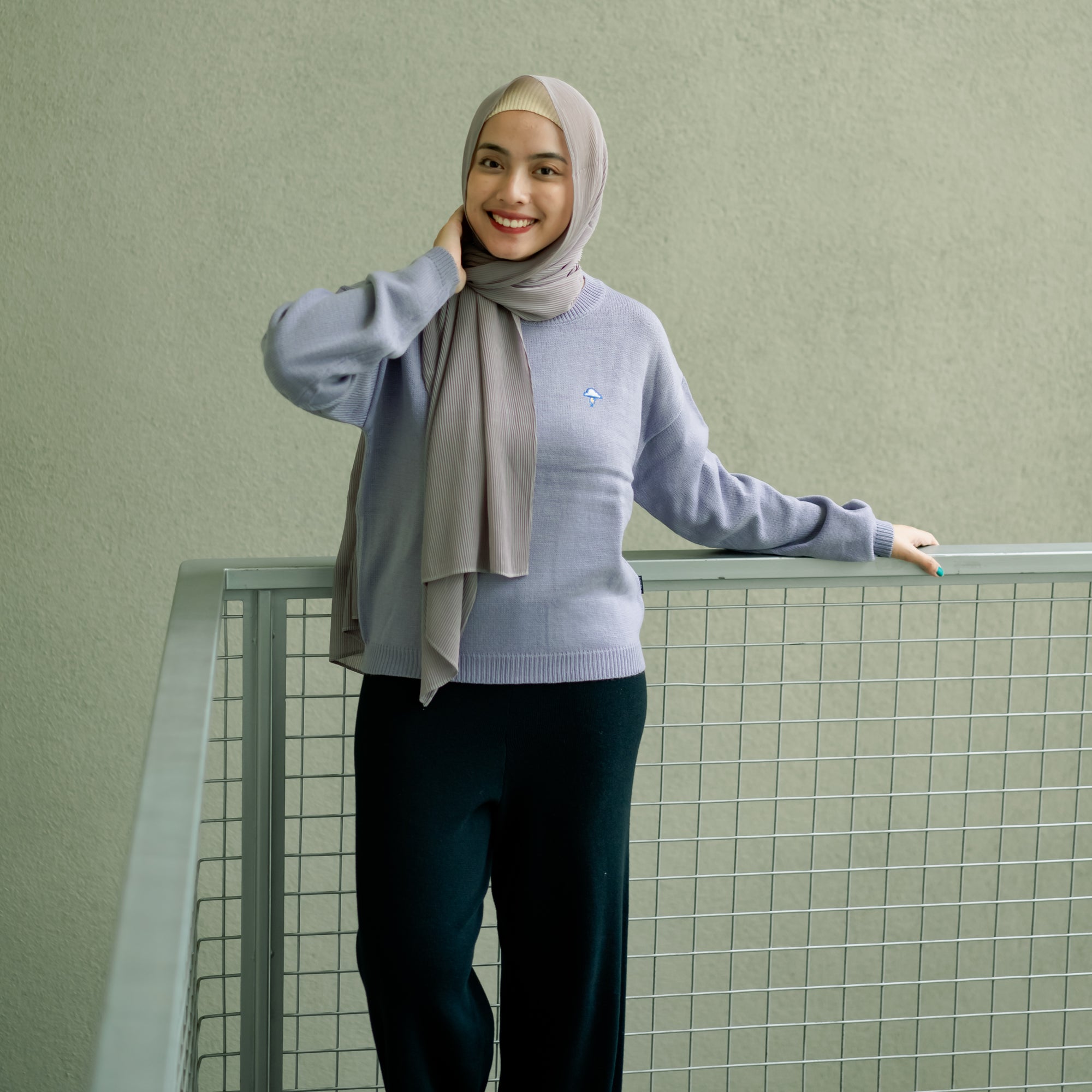 Nalure Single Color Sweater Knitt Ladies