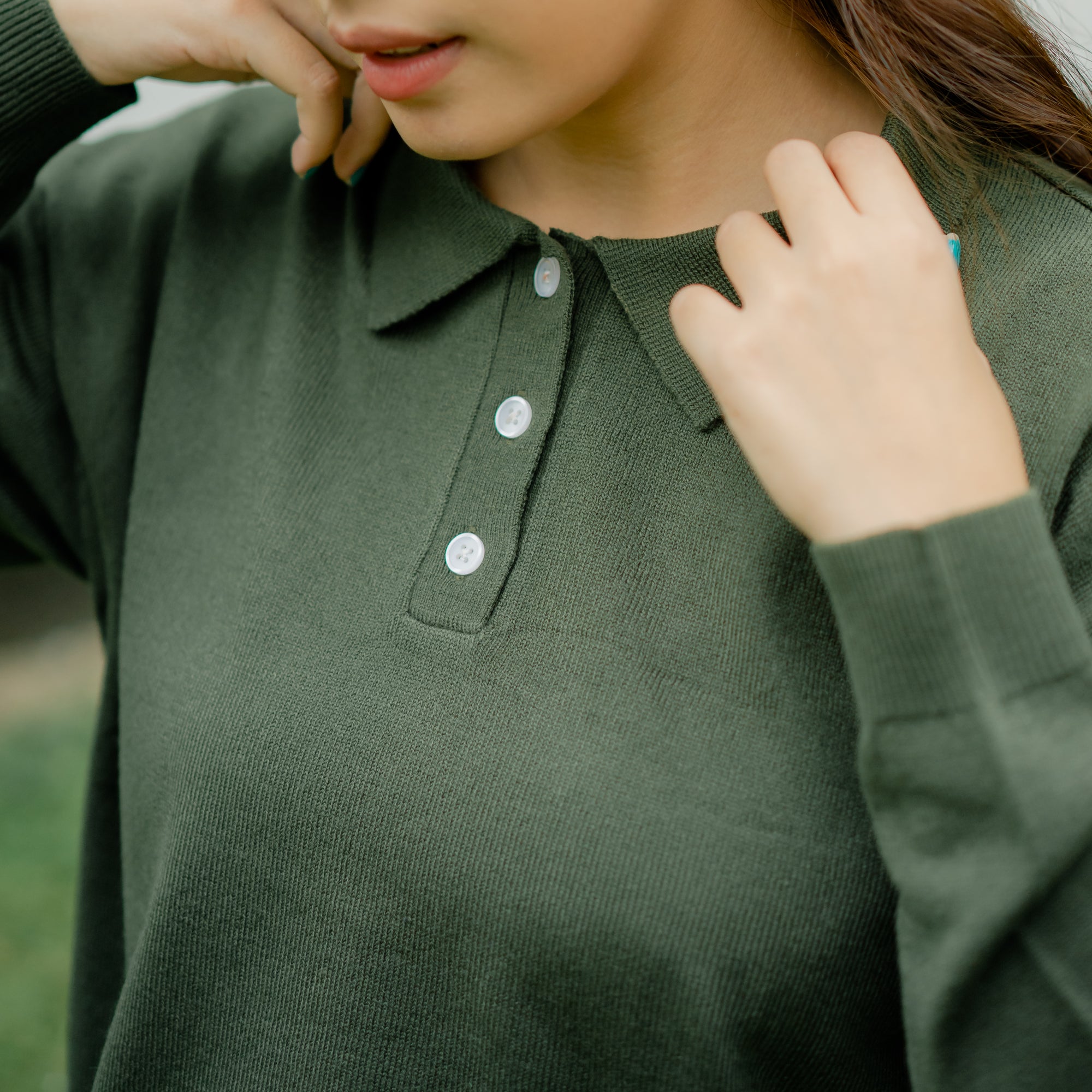 Nalure Phila Polo Wangki Knitt Ladies