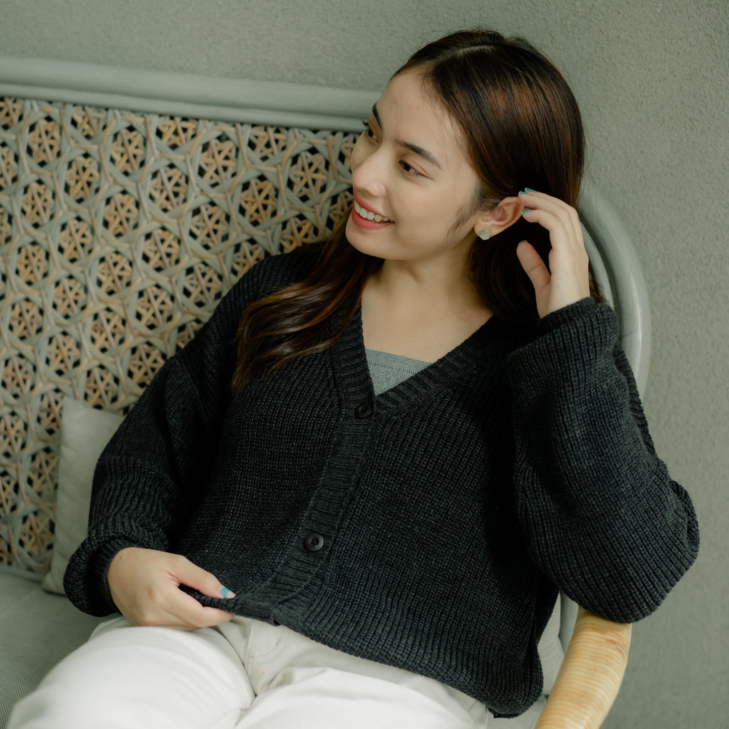 Nalure Cardigan Front Button