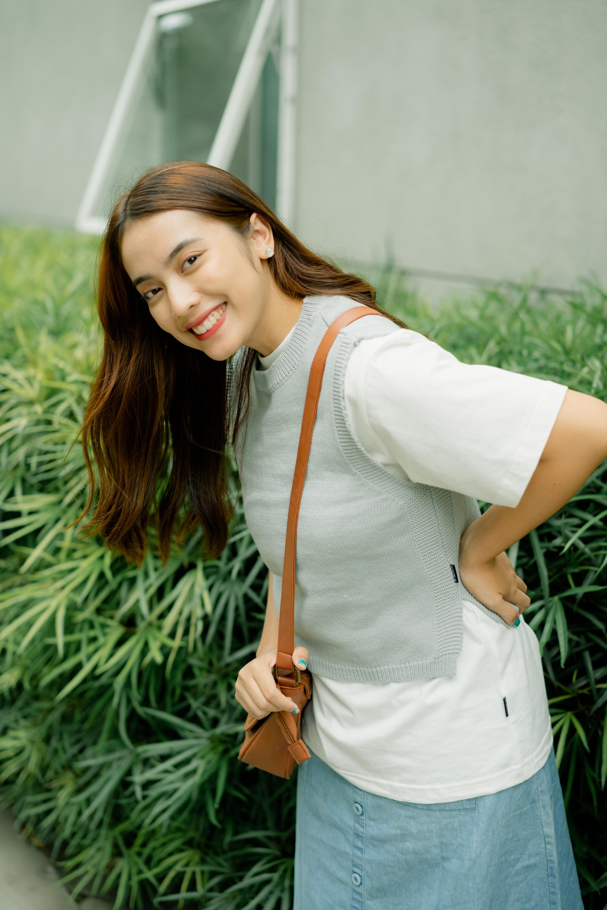 Nalure Vest Crop top Knitt Ladies
