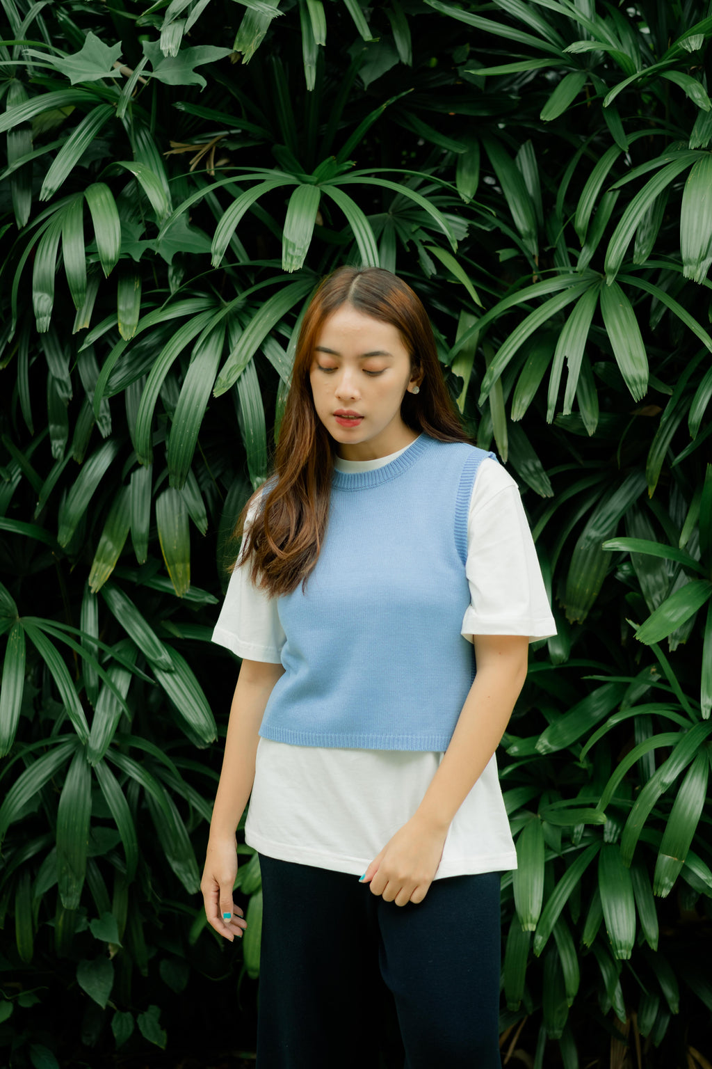 Nalure Vest Crop top Knitt Ladies