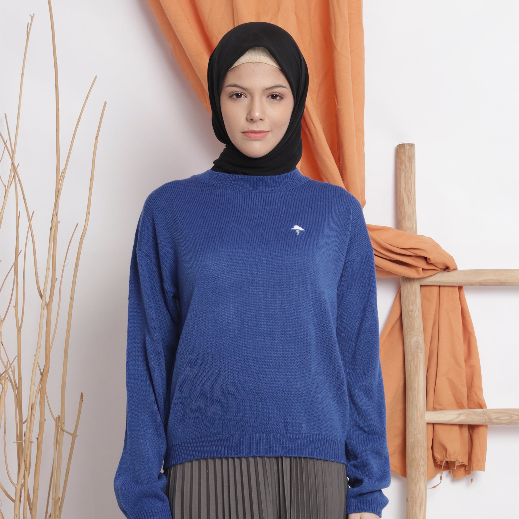 Nalure Single Color Sweater Knitt Ladies