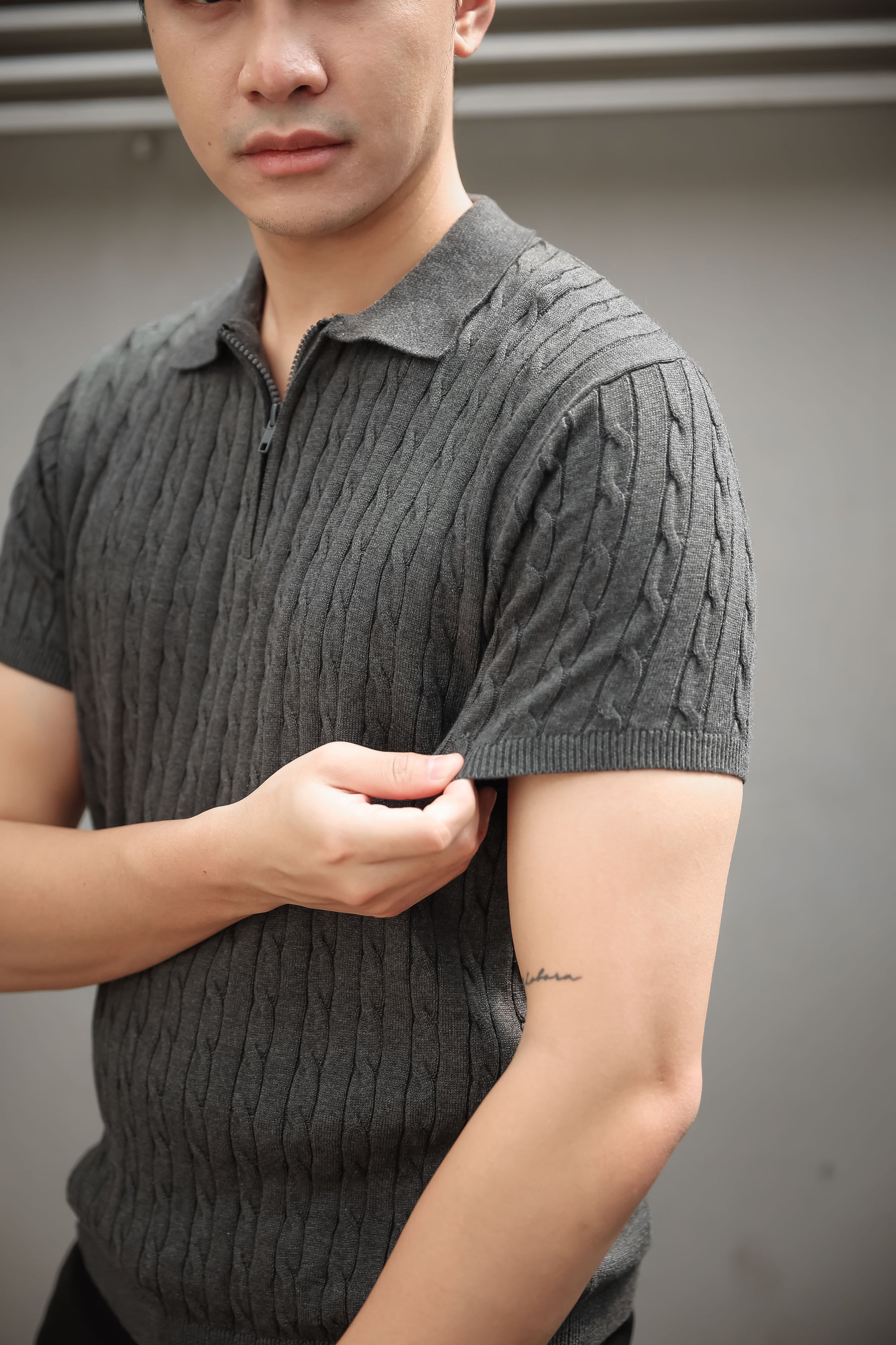 Nalure Men’s Cable Knit Polo