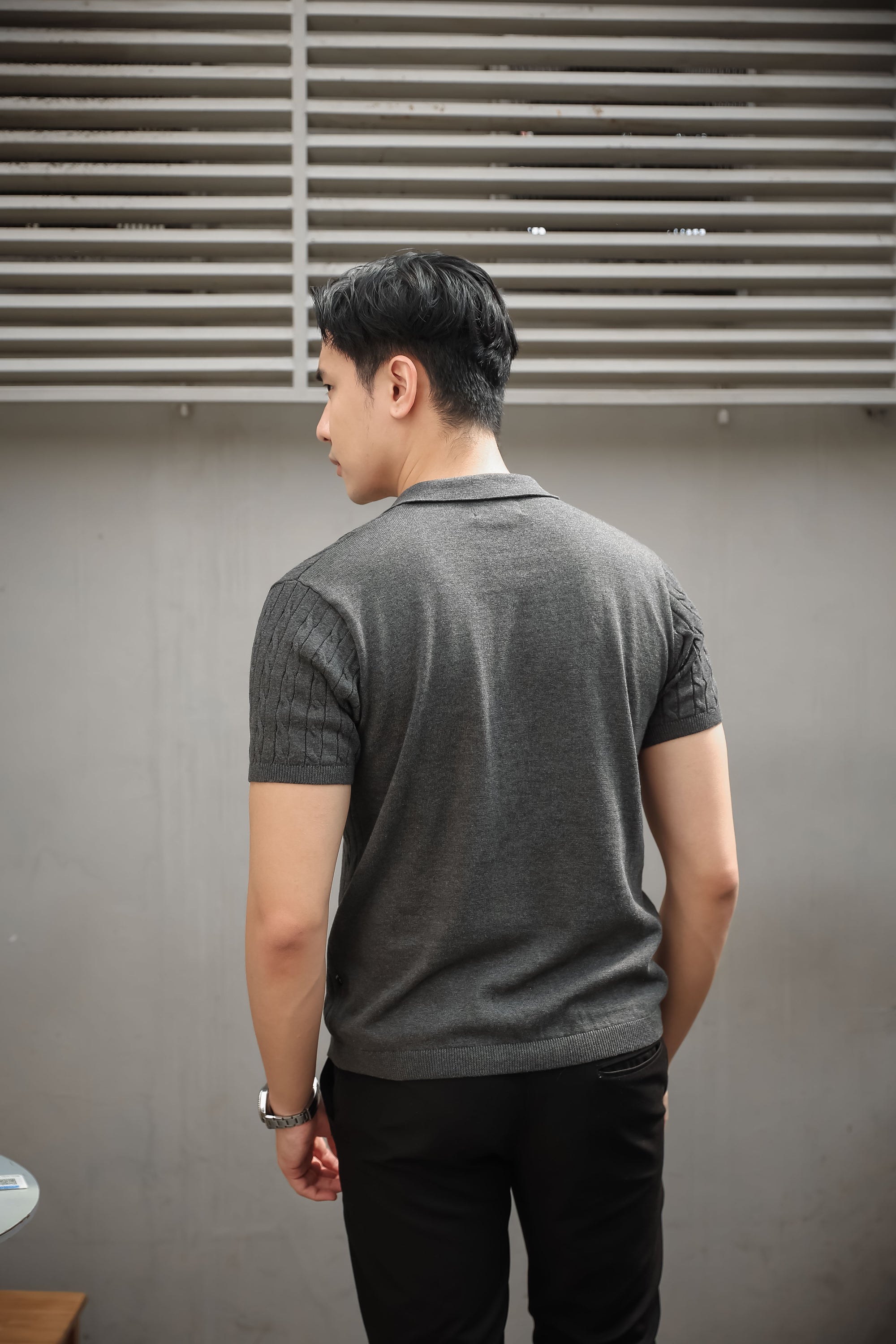 Nalure Men’s Cable Knit Polo