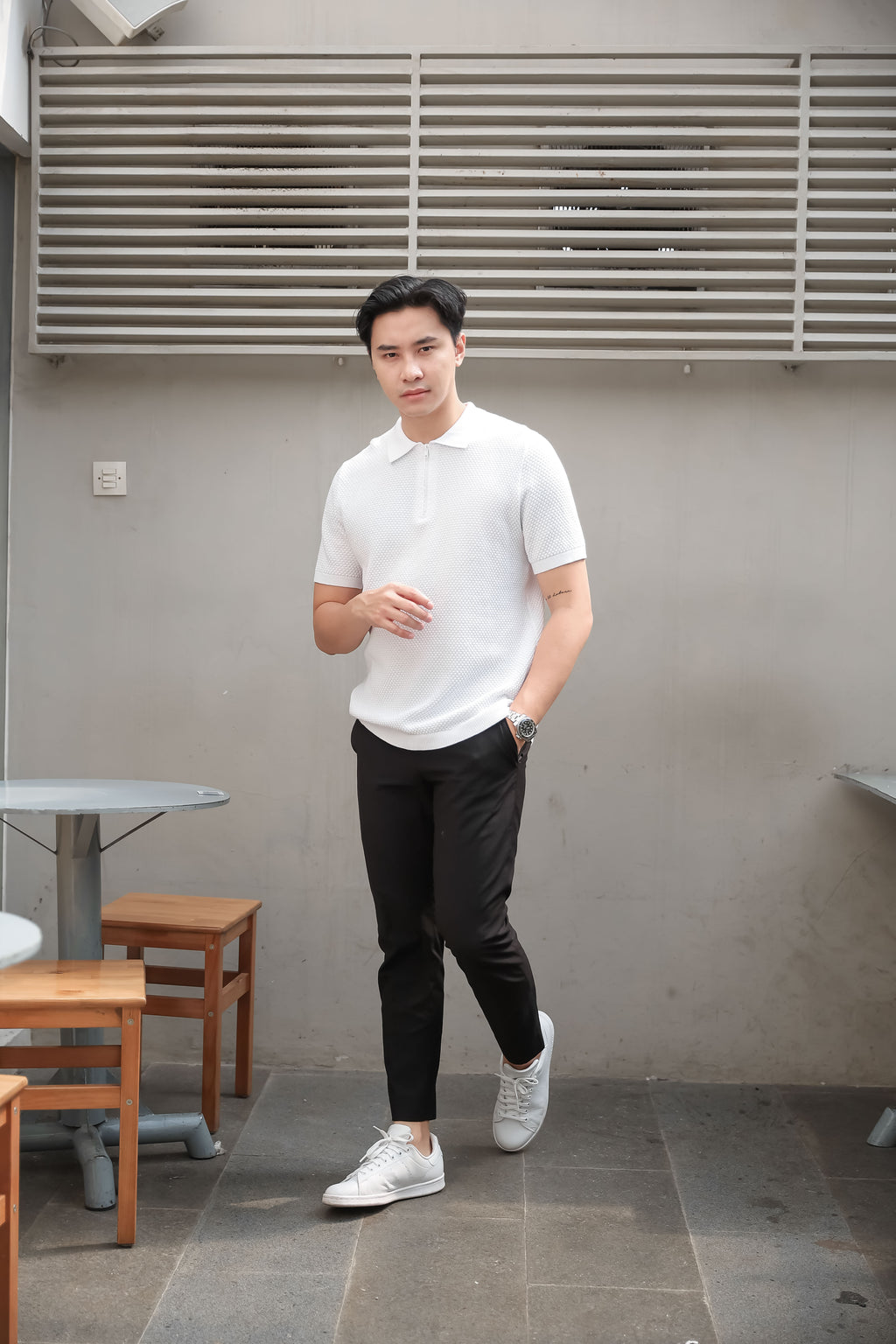 Nalure Axel Kaos Polo Pria | Knitwear Cowok | Polo Zipper