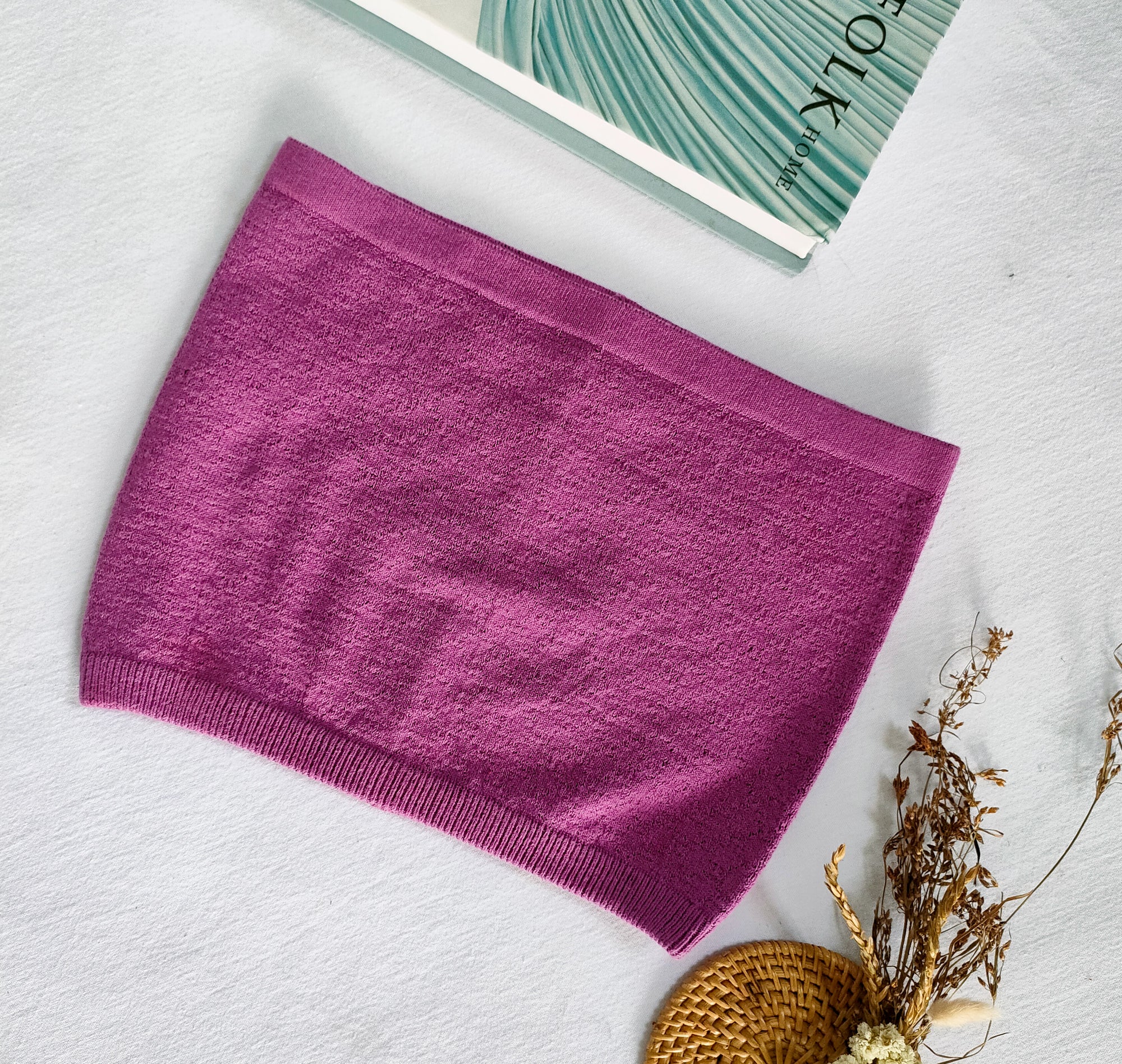 Nalure Naila - Crop Top Kemben Rajut | Tank Top Variasi Purple | Tank top wanita