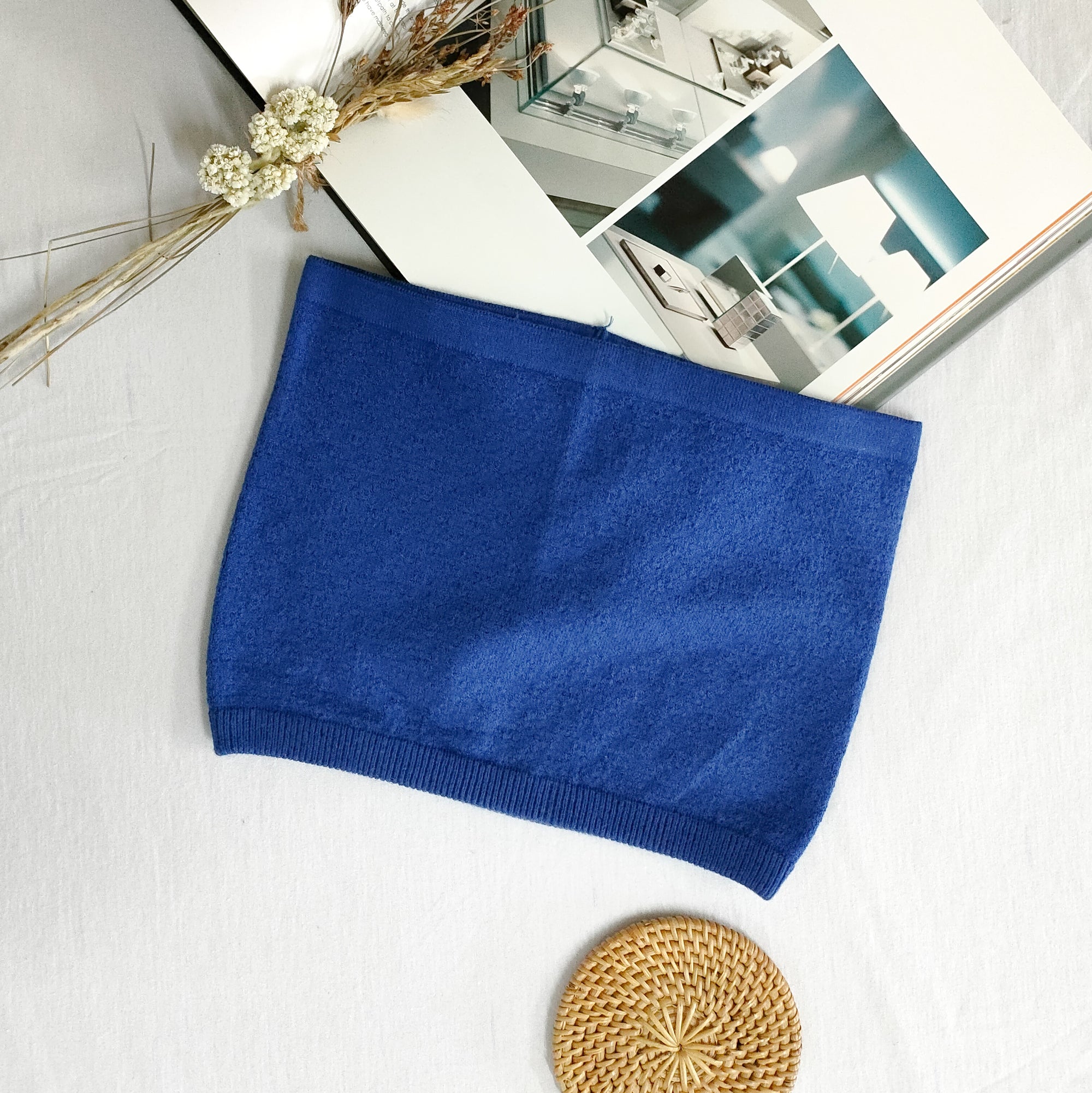 Nalure Naila - Crop Top Kemben Rajut | Tank Top Variasi Denim | Tank top wanita