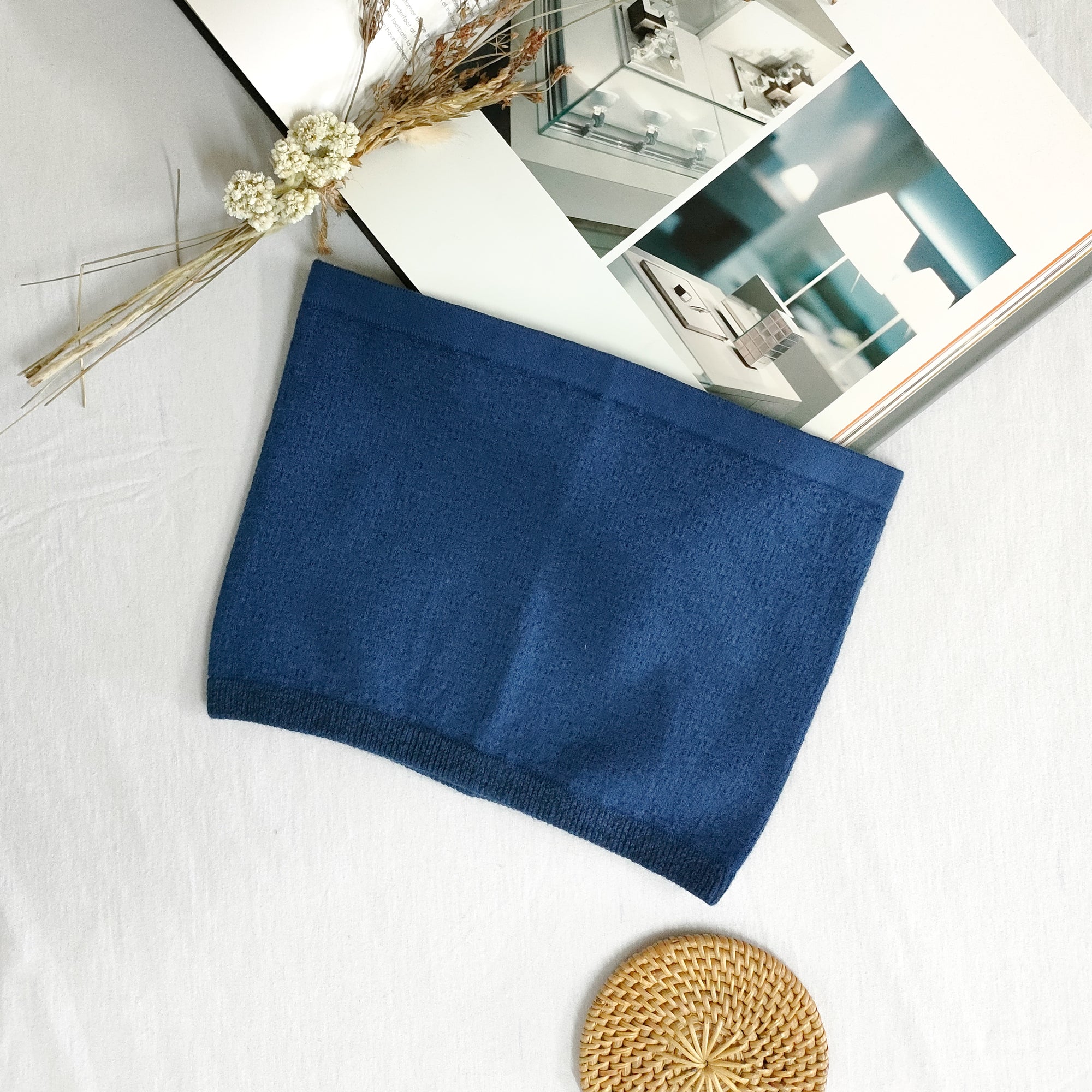 Nalure Naila - Crop Top Kemben Rajut | Tank Top Variasi Denim | Tank top wanita