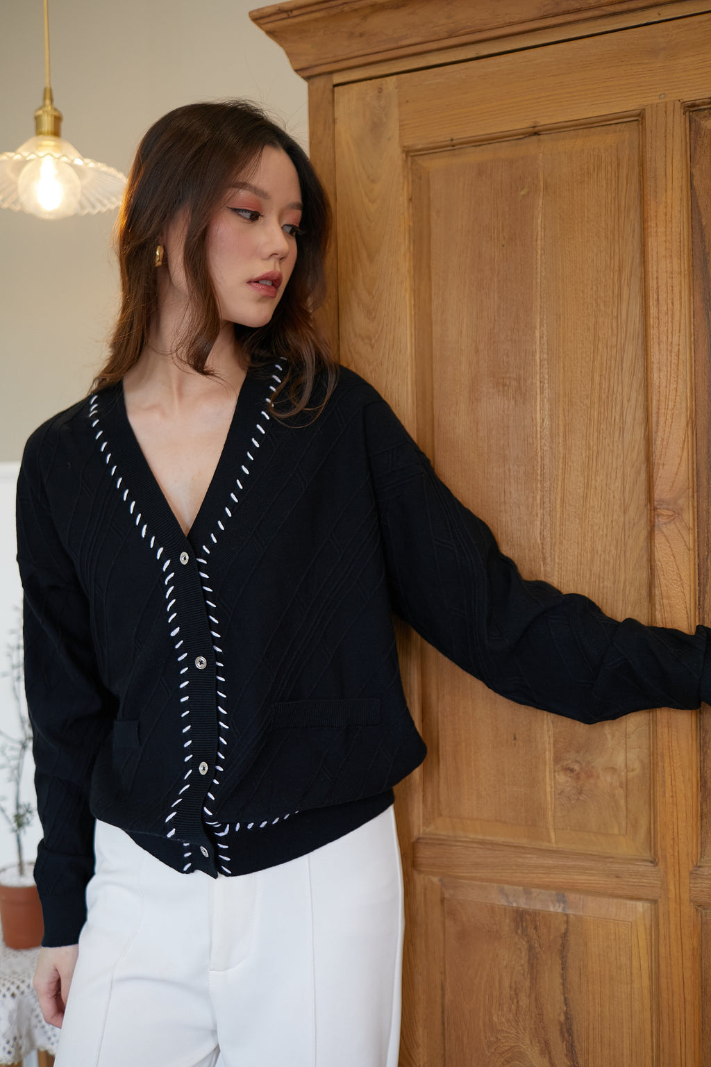 Nalure Thena Cardigan Wanita | Korean Style | Oversize